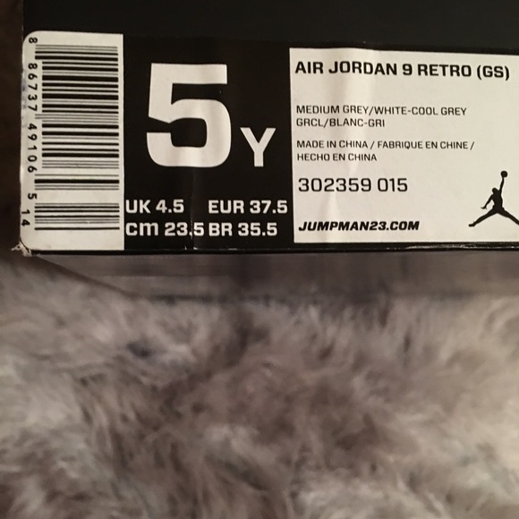 AIR JORDAN 9s RETRO - COOL GREYS - Picture 6 of 6